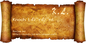 Knoch Lóránt névjegykártya